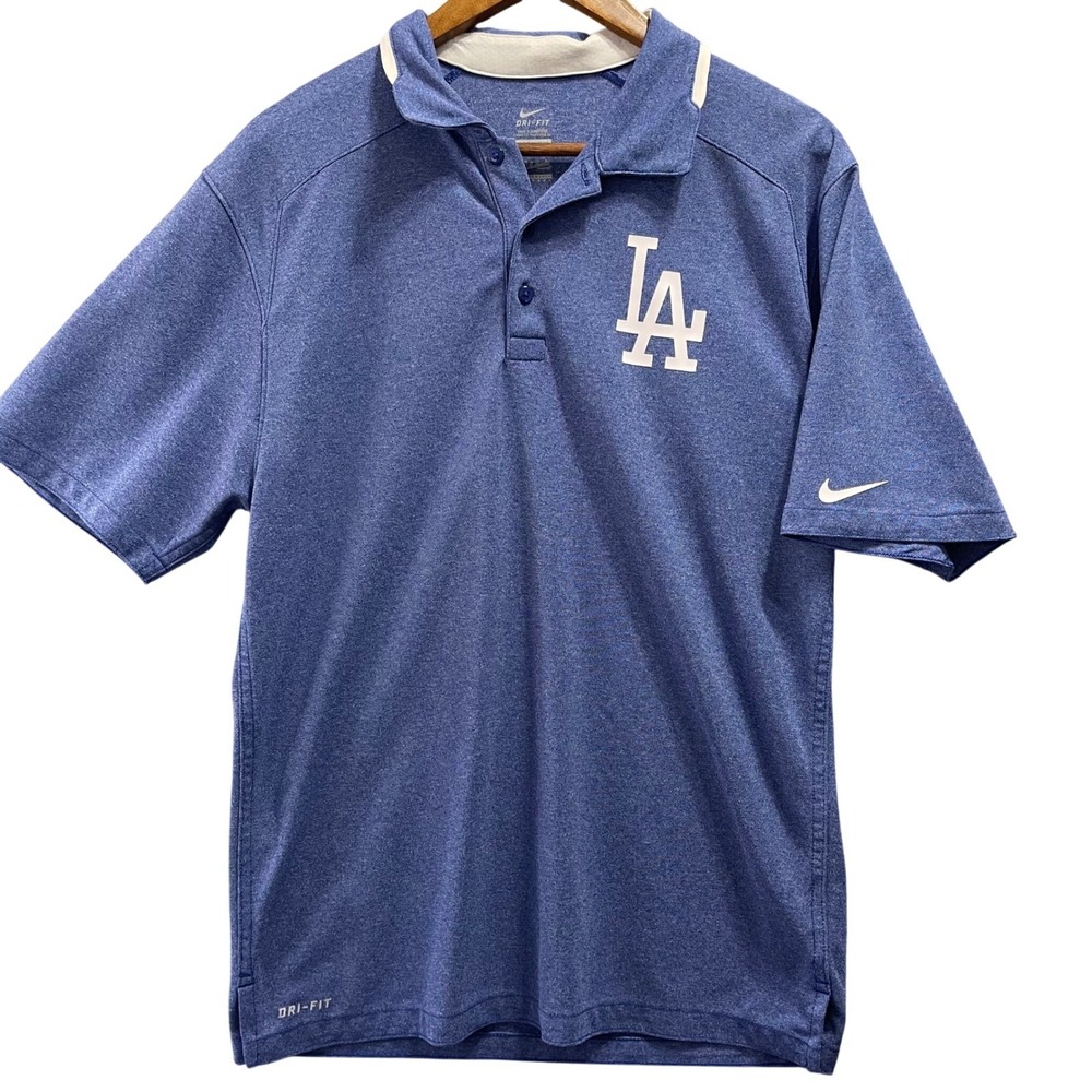 Nike Mens Polo Small Blue LA Dodgers MLB Authentic Dri-FIT Baseball Athleisure